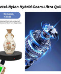 Heavy Duty Remote Controlled Motorized Turntable With Speed Adjustment For Professional 3D Scanning And Showcase Photography Rotating Platform with a decorative vase.