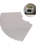 Microwave Mica Insulation Plate Covers Heat Resistant Mica Sheets For Microwave Oven Parts Replacement, 10-Pack shown with oven
