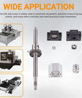 Anti Backlash SFU1605 Ball Screw 250mm With Ball Nut And BK12 BF12 End Supports, CNC routing and grinding applications, CF54 steel