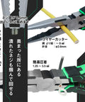 PZ-61 Long Nose Screw Removal Pliers 193mm with wire cutter, crimper, and serrated jaws for tight spaces, shown in close-up view.