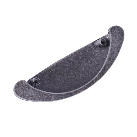Back view of 10 Pack 3 Inch Cabinet Cup Pulls Matte Black Swedish Iron Drawer Hardware For Kitchen Cabinets And Drawers