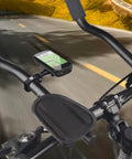 Aero Bar Bike GPS Mount With GoPro Adapter For 22.2mm And 22.4mm Handlebars on bicycle displaying mapped route