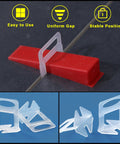 DIY Friendly Tile Spacers And Leveling Clips Set, 2000 Pcs 1/8 Inch Spacers For Ceramic And Stone Installation, Pro Grade Tile Leveler