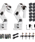 Open Source 6 Axis Robotic Arm Kit With High Torque Bus Servo And Native LeRobot Support 3D Printed Photosensitive Resin Parts Easy DIY 3D Printer Friendly 3D Parts Kit For Creative Robotics Projects, white arm kit