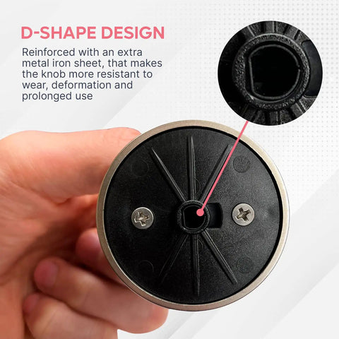Stainless Steel Colored Stove Knob Replacement Set For Gas Ranges With D Shape Hole, Easy Install, Durable Reinforced Knobs With Numeric Markings, Fits Most 4 Burner Gas Stoves, Upgrades Your Kitchen With A Sleek Modern Look