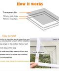 Ditch The Winter Chill With Adjustable Clear Window Insulation Kit Featuring Tough Adhesive Strips Reusable Plastic Film Wrap installation guide