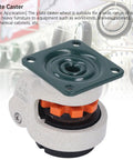 Rugged Retractable Leveling Casters With Ratchet Arm Design, Height Adjustable Plates Crushing Up To 2200 Lbs, Smooth Operator 40Mm workshop furniture caster with orange locking mechanism.