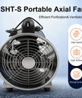 Front view of Powerful 8 Inch High Velocity Industrial Exhaust Fan With 1035 CFM And 230W Copper Motor Running At 3300 RPM