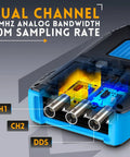 3 In 1 Handheld Oscilloscope Multimeter With DDS Generator, 2 Channels, 10 MHz Bandwidth, 50 Million Samples Per Second