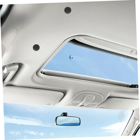Interior view with 12 Piece Quick Fix Car Headliner Repair Kit With Snap Rivets And Button Pins For Auto Ceiling Fabric Replacement