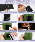 Two black laser engraving paper sheets, 15.3 x 10.6 in, for laser engraving on ceramics, glass and metal; DIY crafts
