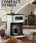 14 Cup Programmable Drip Coffee Maker With Timer Keep Warm Plate Auto Pause Reusable Filter Self Cleaning Stainless Steel Carafe