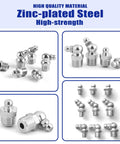 Heavy Duty 276 Piece SAE And Metric Grease Fittings Kit With One Quarter Inch And One Eighth Inch Fittings M6 M8 M10