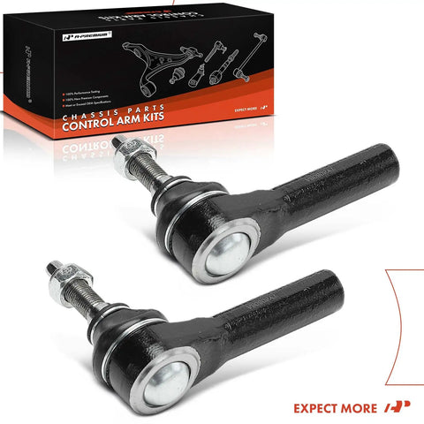 Front Outer Tie Rod End For Ford Mustang 2005-2014 Left And Right Driver And Passenger Side Steering Suspension Replacement To Help Fix Uneven Tire Wear And Keep Your Ride Smooth pair of black metal tie rod ends