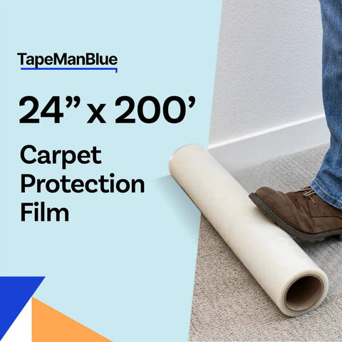Carpet Protection Film 24 Inch By 200 Foot Roll With Self Adhesive Easy Unwind Clean Removal Shields Your Carpet
