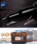 Heavy Duty 600W Electric Rivet Gun For 6.4Mm Blind Pop Rivets, 4.0 to 6.4mm rivets displayed with case.