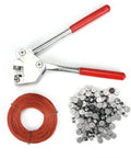 100 Pcs Round Lead Seals Kit With Easy Grip Sealing Pliers And Crimper 10x5mm Seals Red Handle Includes 100m Copper Wire
