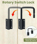 4 Inch U Bolt Door Loop Lock Heavy Duty Security Latch Black Anti Theft Privacy Bolt showing rotary switch lock mechanism