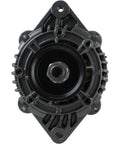 Front view of alternator replacement for Pleasurecraft marine inboard sterndrive 95 amp 12V with 6 groove pulley fits 2003 to 2007 5L engines