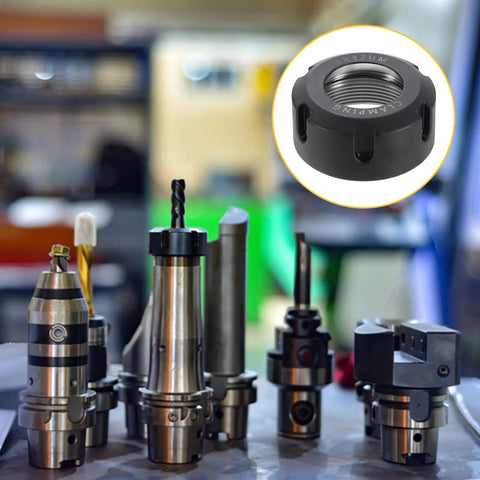 Four Piece ER32UM M40 Collet Clamping Nuts For CNC Milling Lathe Chuck Holder Replacement cast steel set with collet holders