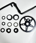 Ride Ready One Piece Bicycle Crank Set With 40T Sprocket, 152mm Arm, Fits Most 26 Inch Bikes, Half Inch Pedals, Black