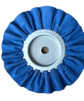 Heavy Duty 3 Airway Buffing Wheel Set With Bench Grinder Polishing Wax Wheels For Metal And Wood, blue buffing wheel with metal center.