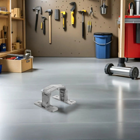 Beefy Heavy Duty Stainless Steel Hidden Door Hinge With Invisible Design And Quick Install For Fire Hydrant Cabinets And Interior Doors In Office And Home Use Ideal For Closets Bookcases And Secret Rooms, stainless hinge on workshop floor