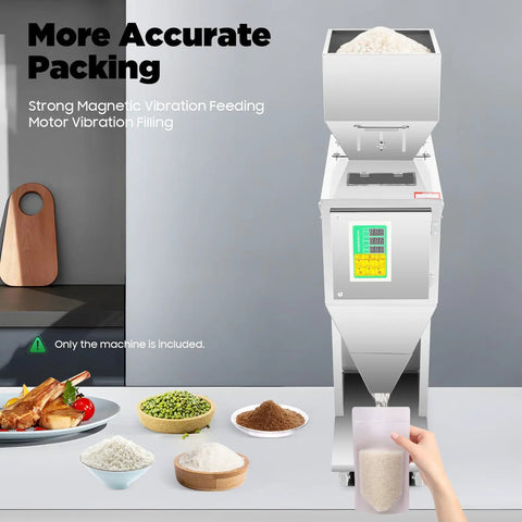 Heavy Duty Digital Particle Filler Machine With Foot Pedal Control Stainless Steel Commercial Packing Scale filling rice.
