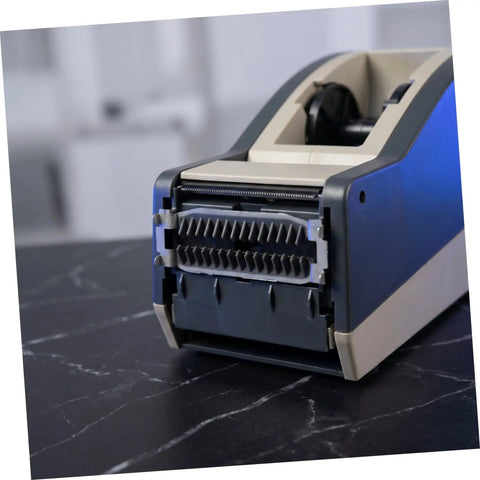 Tape Dispenser Spare Parts Guide Plate Metal Baffle For Auto Tape Machine, Easy Install, Prevents Jamming, Ideal For Packaging And Shipping Tasks, Safety Guard For Busy Workflows on blue dispenser