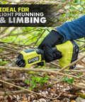 Knock Out Overgrown Branches Like A Pro 18V Brushless Cordless Pruner with precision cutting through branches.