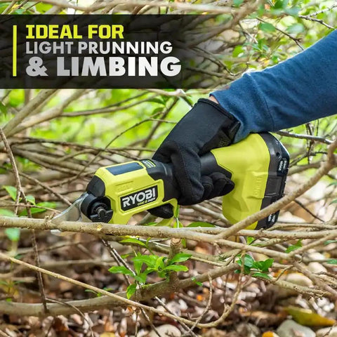 Knock Out Overgrown Branches Like A Pro 18V Brushless Cordless Pruner with precision cutting through branches.