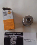 Premium Fuel Filter For Clean Fuel System, Quick And Easy Replacement, shown with packaging and service card on table