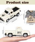 Dope Coffee Bar Truck Decor With Metal Diecast Pickup, Detachable Burlap Sack, Realistic Coffee Beans; size comparison on hand