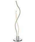 Chrome Integrated LED Table Lamp with Slim Iron Ribbon Design Energy Saving Desk Light for Living Room or Bedroom ETL Listed 26.25 Inch Tall Cool To Touch and Pet Safe