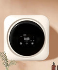 Smooth Wall Mounted Compact Washer And Dryer Combo Fully Automatic Front Load Portable Laundry Hub For Tiny Apts Rv Campers And Hotels No Sweat Delicate Garment Care digital display mounted on wall