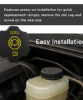 Must Have DOT3 Brake Fluid Cap Replacement For Cadillac Escalade Suburban Tahoe Silverado Volt Colorado Corvette GMC Yukon Sierra Acadia Canyon Buick Enclave Lucerne Master Cylinder Reservoir Cap shown with easy installation feature