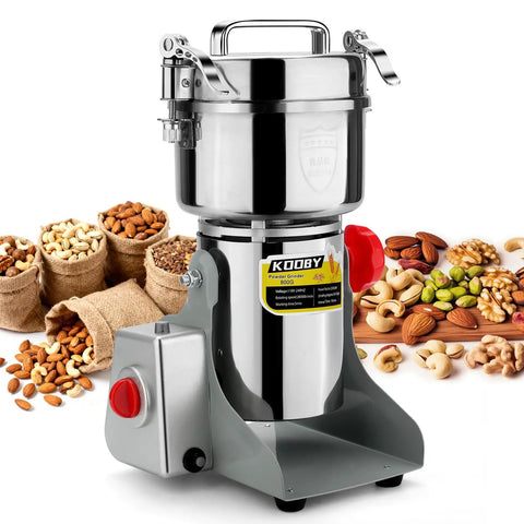 Heavy Duty 800G Electric Grain Grinder Mill 2000W Swing Type High Speed Pulverizer For Dry Cereals Spices Coffee Pepper 110V