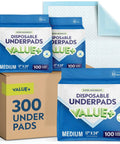 No Fuss And No Sweat 300 Pack Disposable Underpads And Chux Pee Pads Measuring 17X24 Inches For medical and pet use.