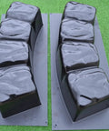 Two-Piece Concrete Border Edging Molds Set, 47.2 Inch Round Edge Stone Molds For DIY Gardens And Patios on grass