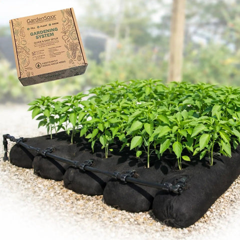4x8 Ft Home Garden Kit With Drip Irrigation System, Flexible Fabric Planters for Urban Indoor and Outdoor Growing, No Tools