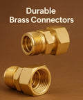 Brass Garden Hose Swivel Connector No Leak Seal Easy Rotate 360 Degree Fit Three Quarter GHT To Prevent Kinks Leaks And Boost Water Flow For Outdoor Yard Use, brass connector