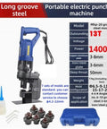 Heavy Duty Electric Hydraulic Punching Machine Mhp-20 with accessories, for fast holes in angle iron, steel and stainless steel.