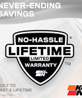 20X20X1 HVAC Filter Washable And Reusable MERV 8 with no-hassle lifetime warranty badge