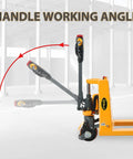 Replacement Handle For Apollolift Classic Electric Pallet Jack Compatible With A-1034 And A-1017 Models showing working angle.
