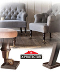 Slip Resistant Furniture Pads, 4 Pack, 4 Inch Brown Rubber Floor Protectors under sofa and chair legs on hardwood