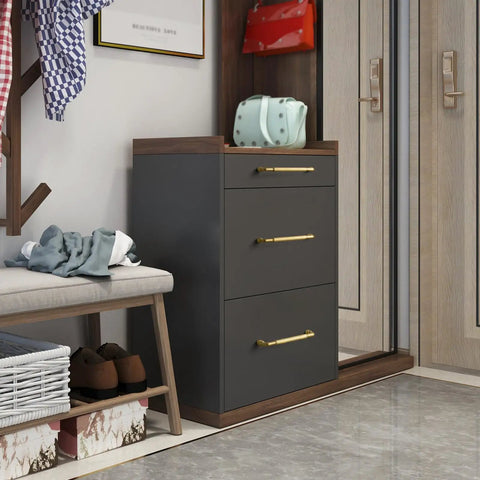 Cabinet with Boss Brushed Gold Cabinet Pulls With Fluted Texture 5 Inch Hole Center Drawer Handles in bedroom