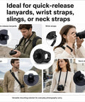 Two Pack 1/4-20 Camera Neck Strap Screws With Rubber Padded Eye Bolts Hella Secure Metal Holder Quick Swap for lanyards and straps.