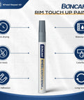 Wheel Scratch Repair Kit For Cars Rim Touch Up Paint Pen In Silver with quick-drying, waterproof features and good adhesion