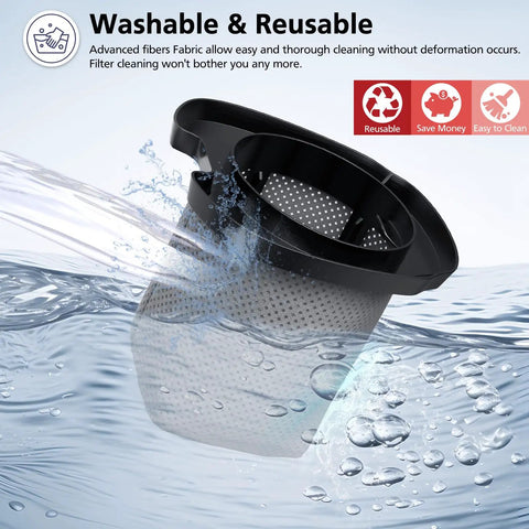 Six Pack CH701 Vacuum Filter Replacement For Cyclone PET Handheld Vacuums Easy Fit And Strong Suction Works With CH700 CH701 CH701C CH700WM Keeps Pet Hair And Dust Pickup Sharp Like A Boss Long Lasting Clean Power washable black filter in water