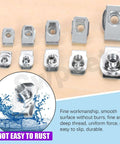 Stainless Steel Auto U Clip Kit 50Pcs 5 Sizes U Nut Assortment With Storage Box For Dash Door Panel Interior Trim Fasteners display